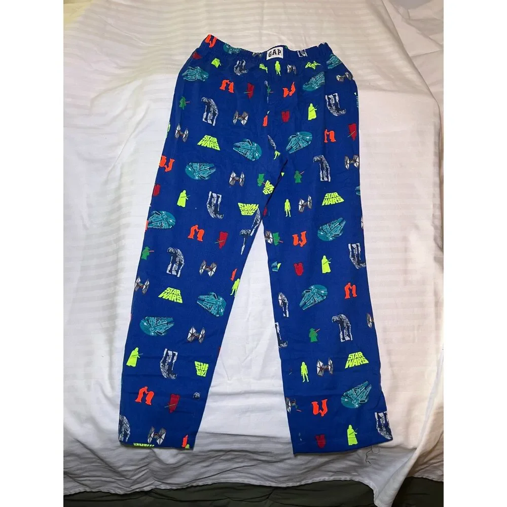 Gap Kids Star Wars Pajama Pants Size 8 Blue Sleep Lounge Pants Boys